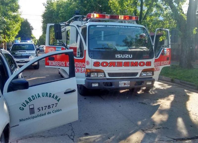 Acudieron los bomberos.