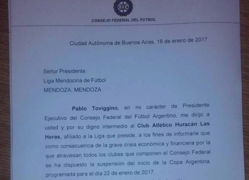 El comunicado oficial.