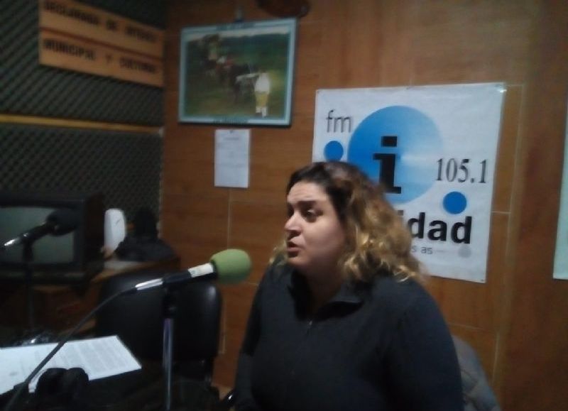 María José Zoya, en el aire de FM Identidad.